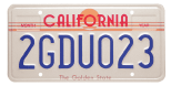 California License Plate Formats and Designs