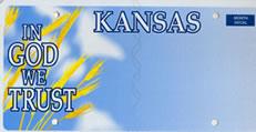 Kansas license plate design example 1
