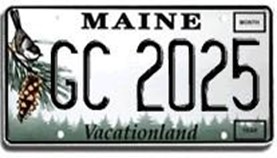 Maine License Plate Format and Design